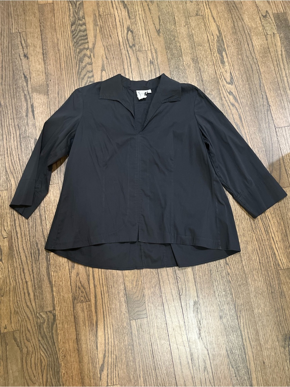 Finley Black Pull Over Collared Blouse
